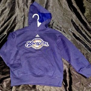 New Adidas Milwaukee Brewers Hoodie~Embroidered Emblem~MLB~Baseball~Unisex